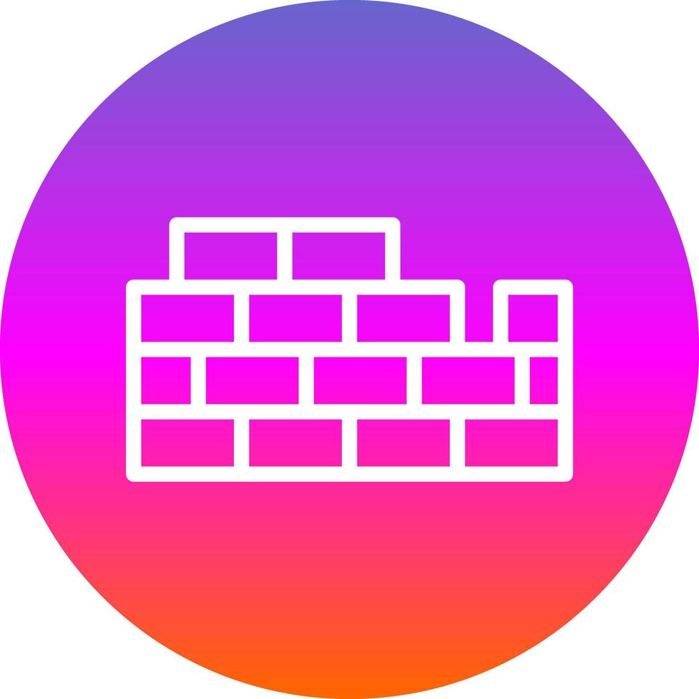 Brickwall Vector Icon Design