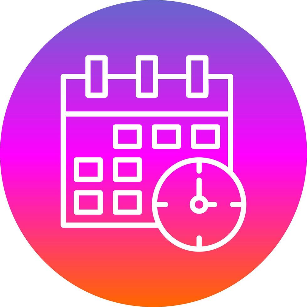 diseño de icono de vector de hora y fecha