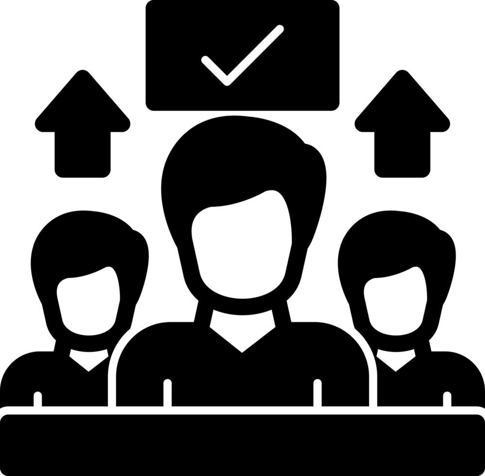 Motivated Team Vector Icon Design