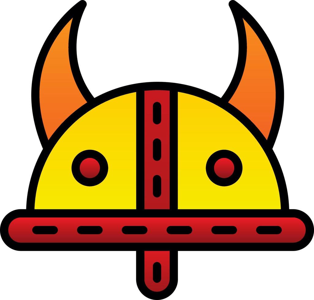 Viking Helmet Vector Icon Design