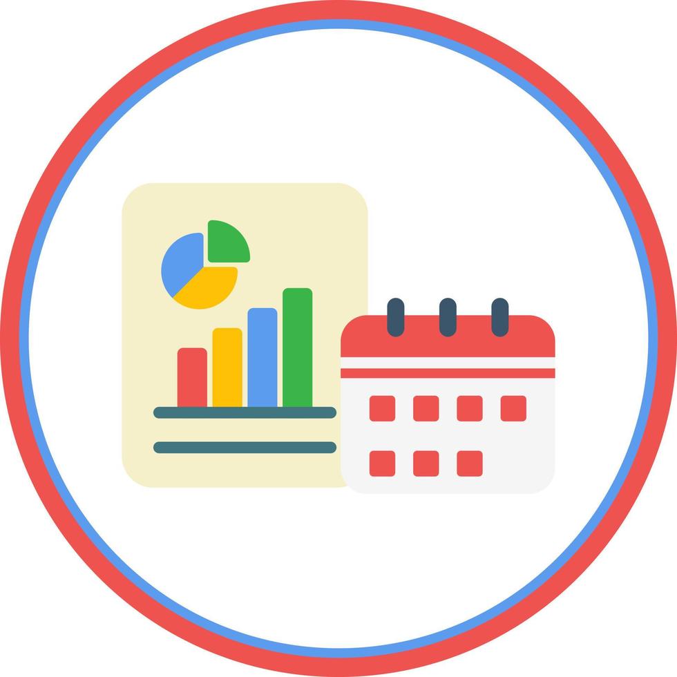 Yearly Report Vector Icon Design