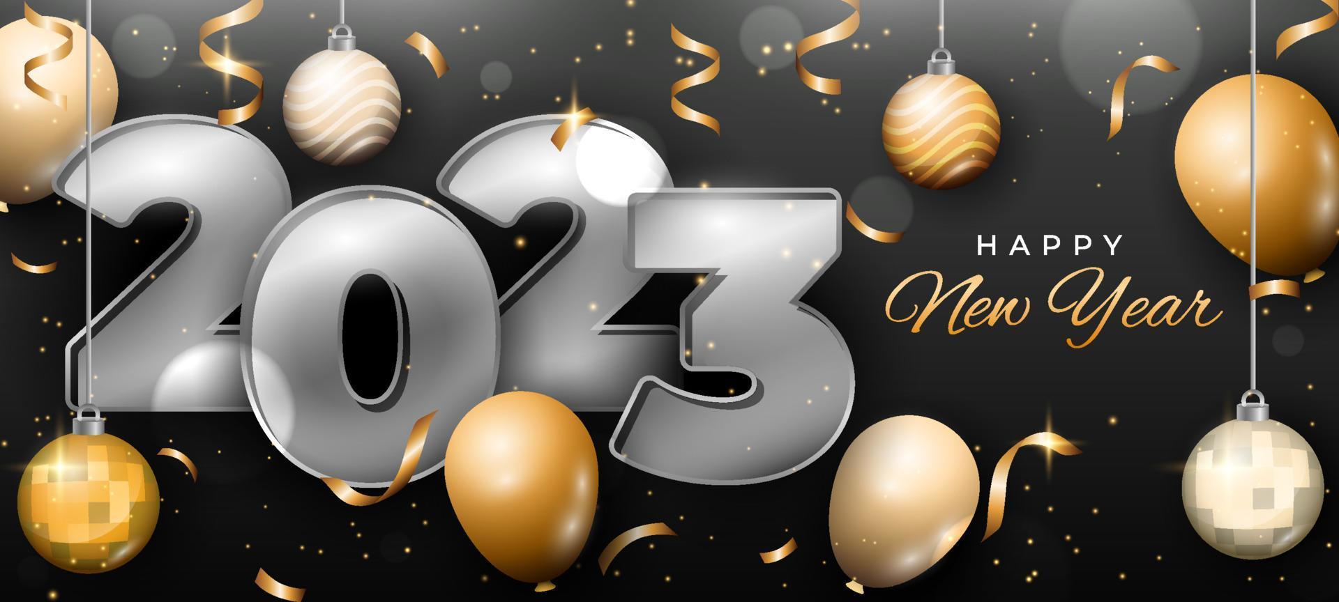 Happy New Year 2023 Concept vector