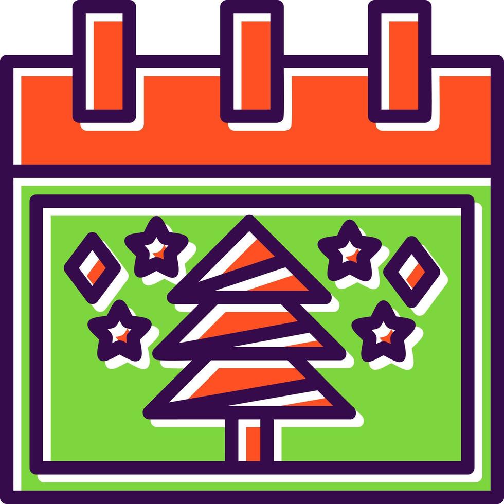 Christmas Tree Vector Icon Design