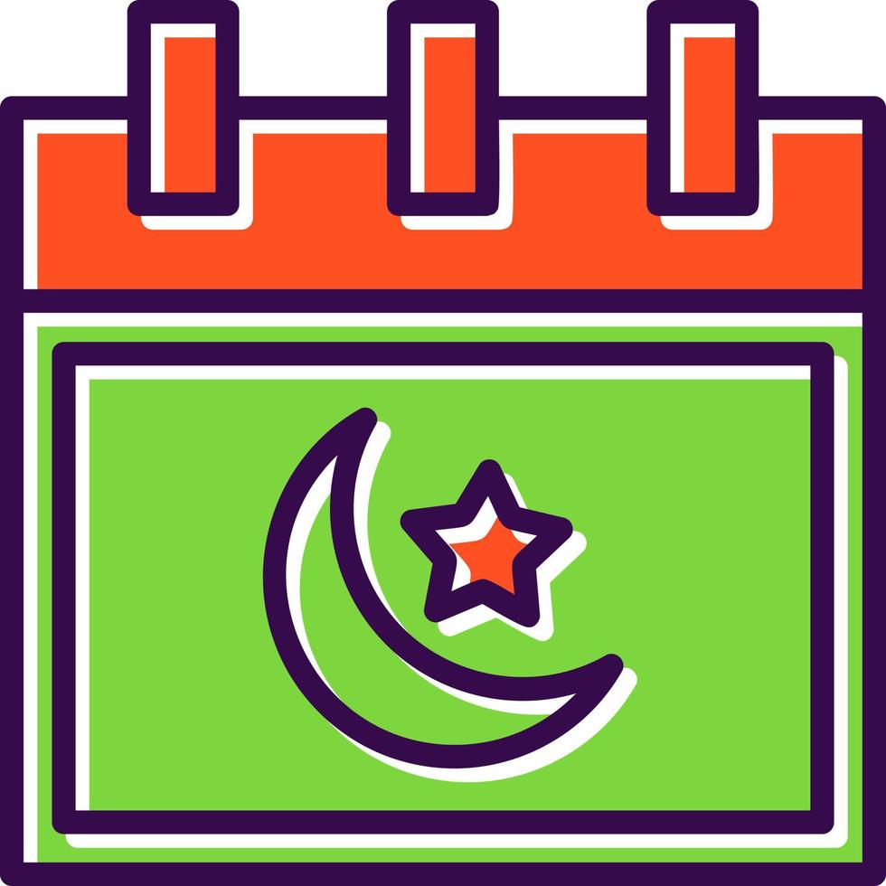 Islamic Calendar Vector Icon Design