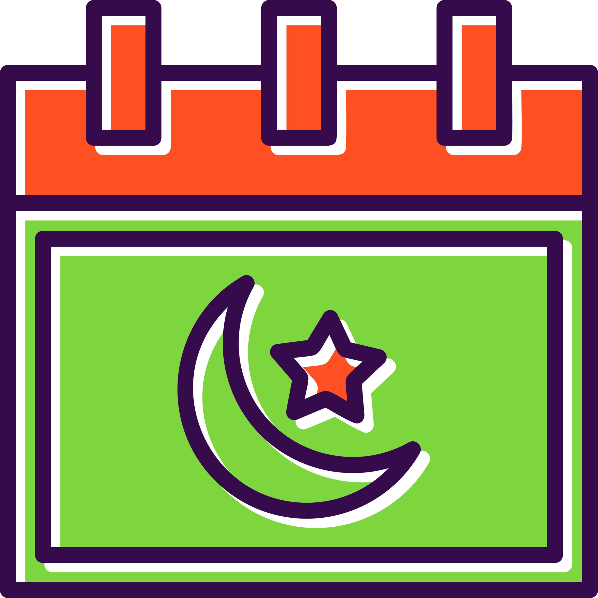 Islamic Calendar Vector Icon Design 16320543 Vector Art at Vecteezy