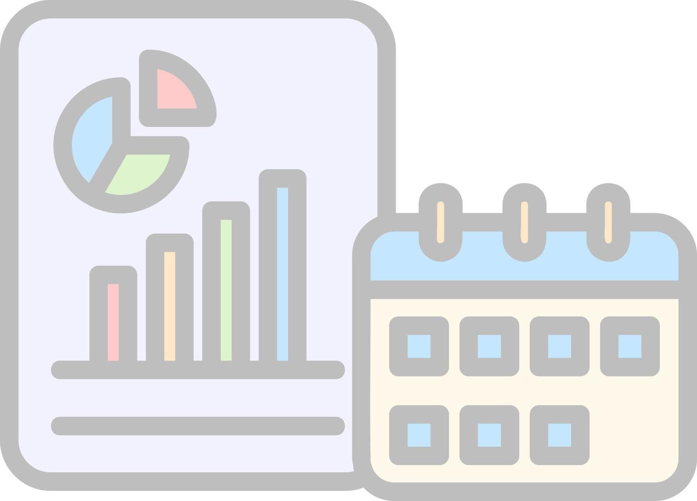 Yearly Report Vector Icon Design