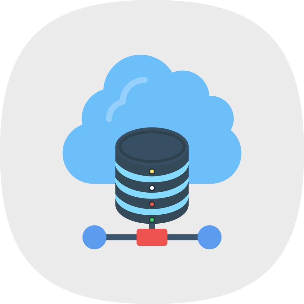 Cloud Database Vector Icon Design