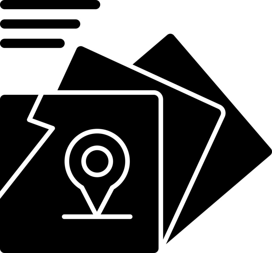 diseño de icono de vector de paquete de mapa