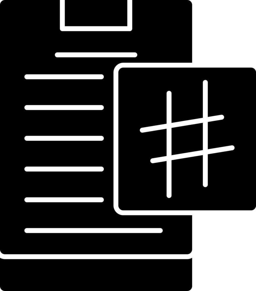 Hashtag Vector Icon Design