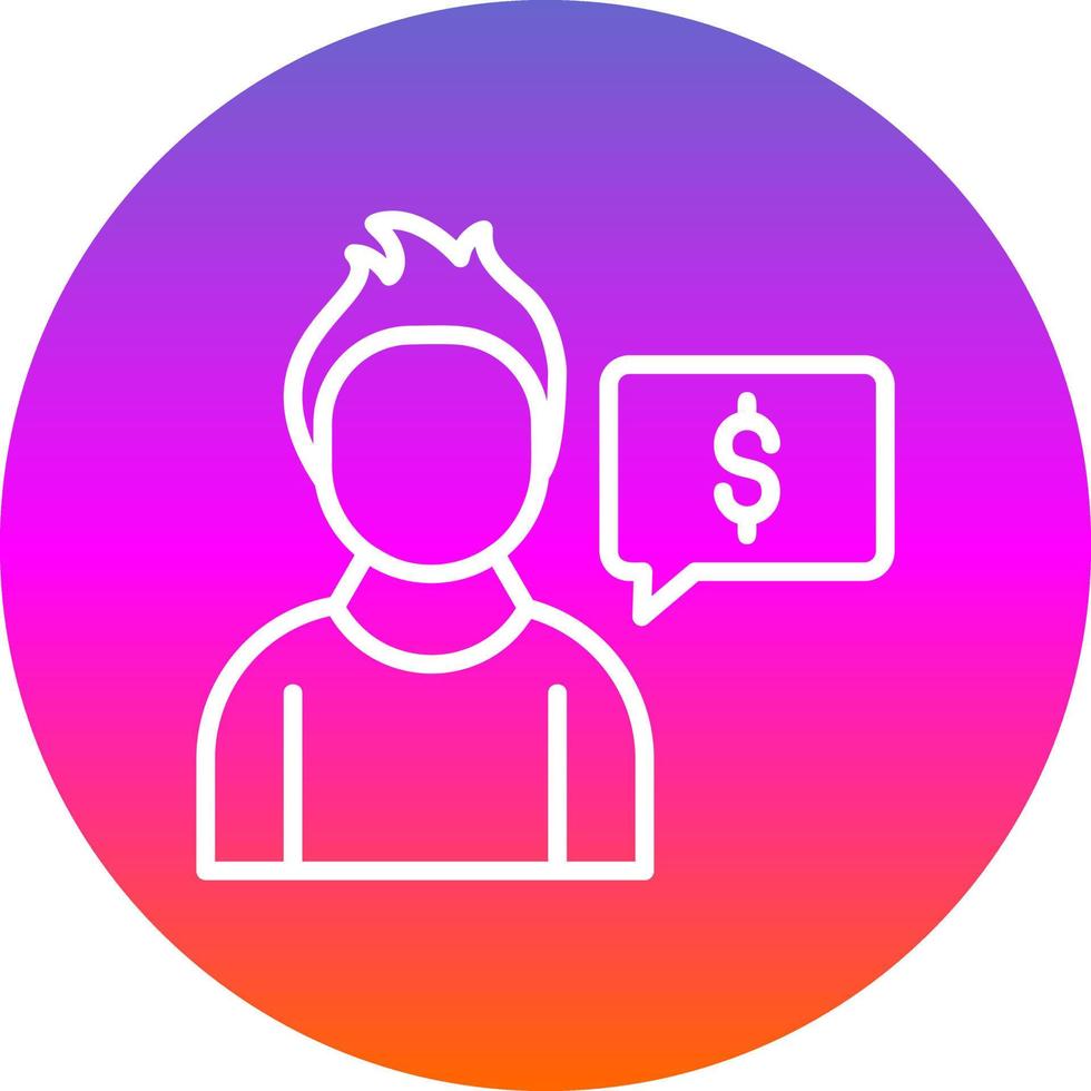 Male Financial Advisor Vector Icon Design