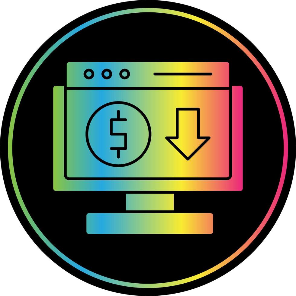 Online Income Vector Icon Design