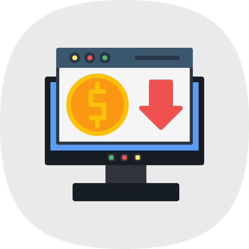 Online Income Vector Icon Design