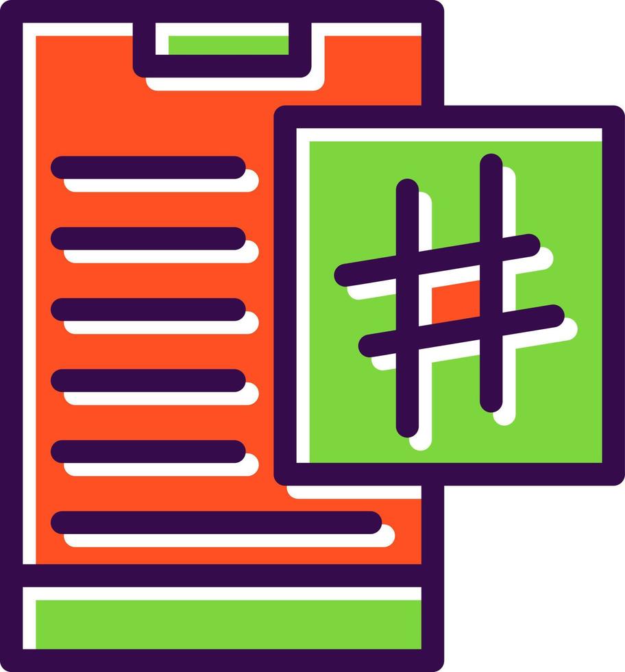 Hashtag Vector Icon Design