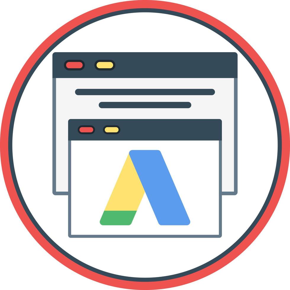 diseño de icono de vector de google adwords