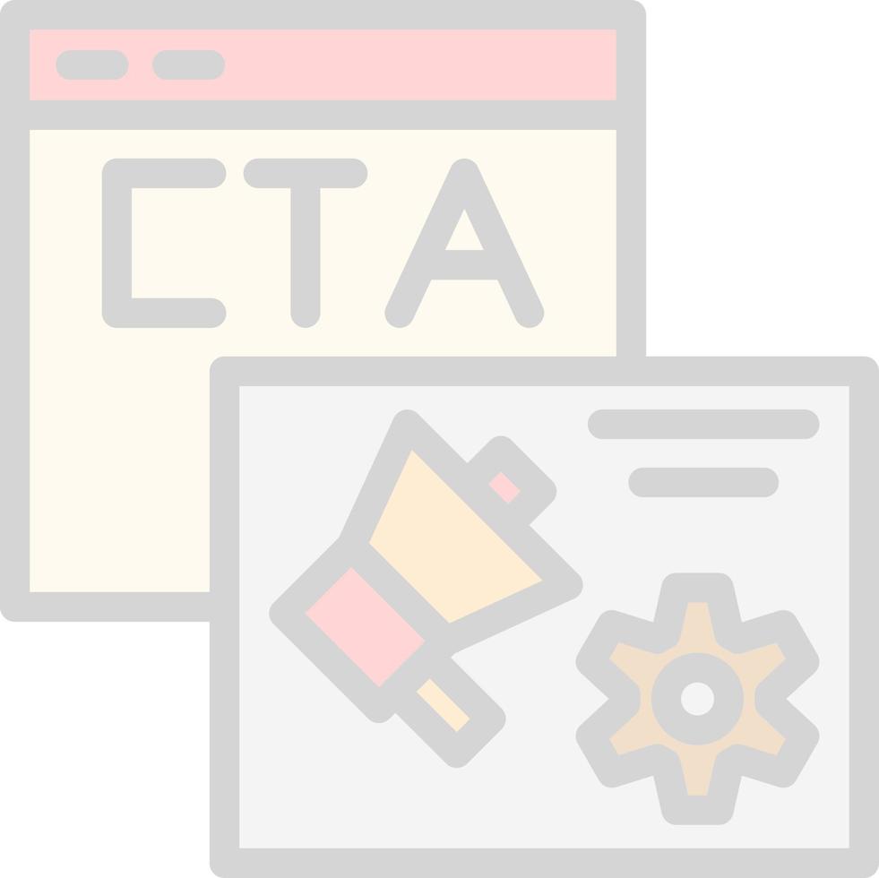 diseño de icono de vector de cta