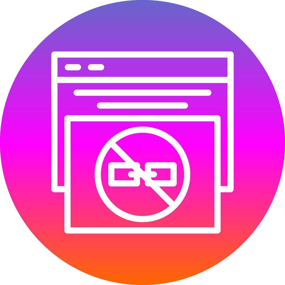 No Follow Vector Icon Design