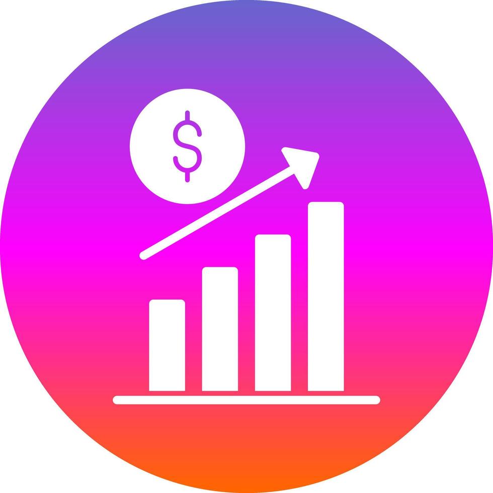 Revenue Increase Vector Icon Design