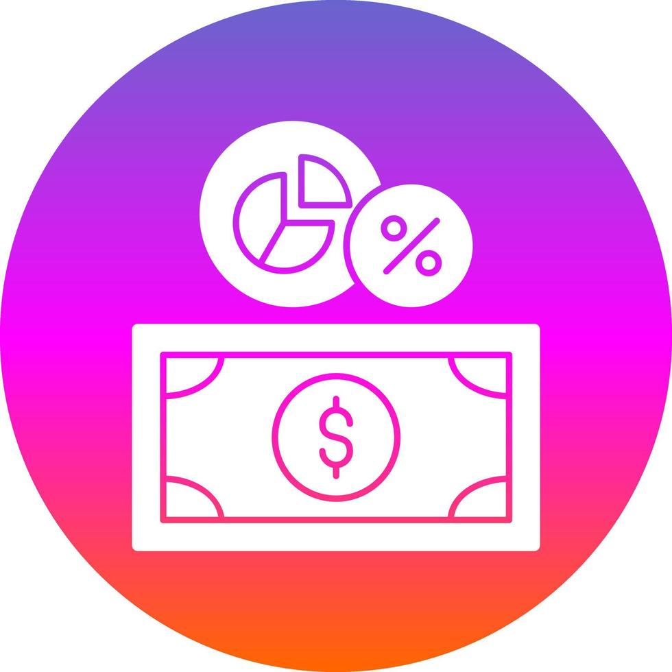 diseño de icono de vector de margen de dinero