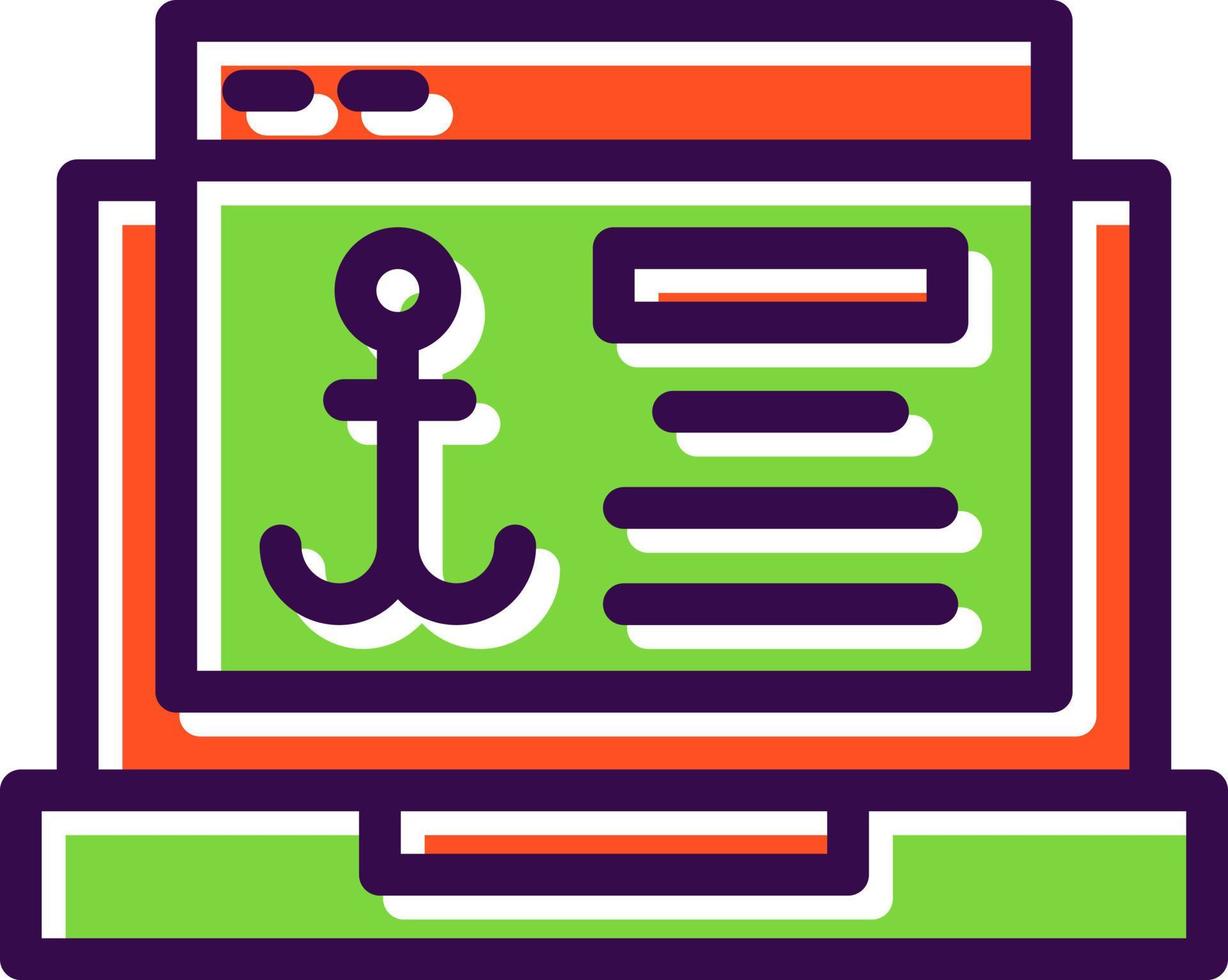 Anchor Text Vector Icon Design