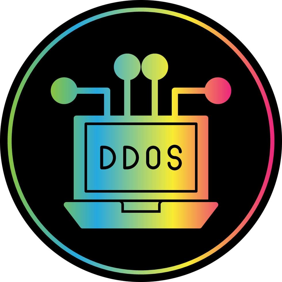 diseño de icono de vector de ddos