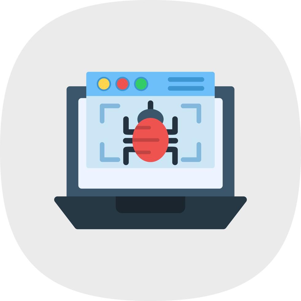 Website Hacked Vector Icon Design