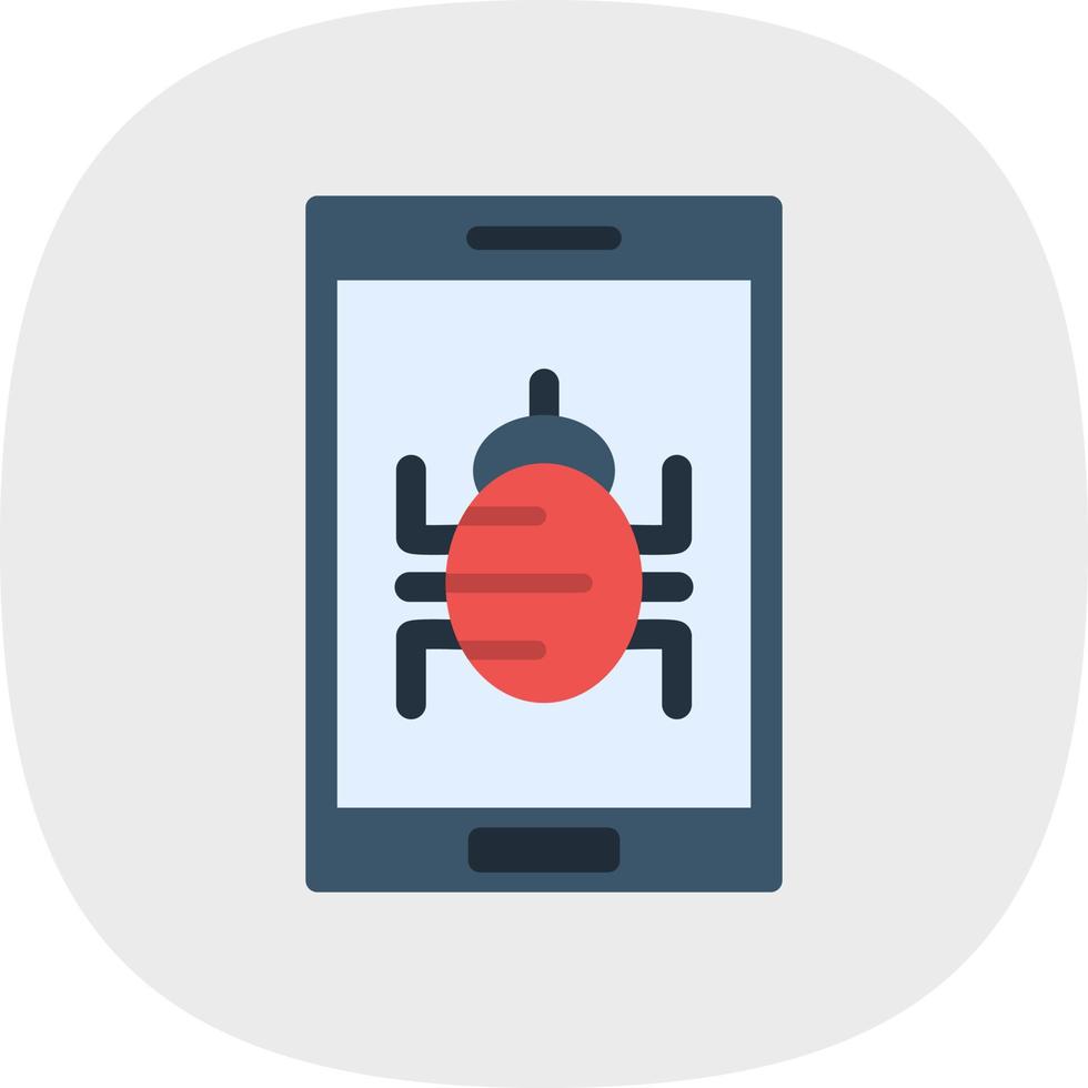 Mobile Virus Vector Icon Design