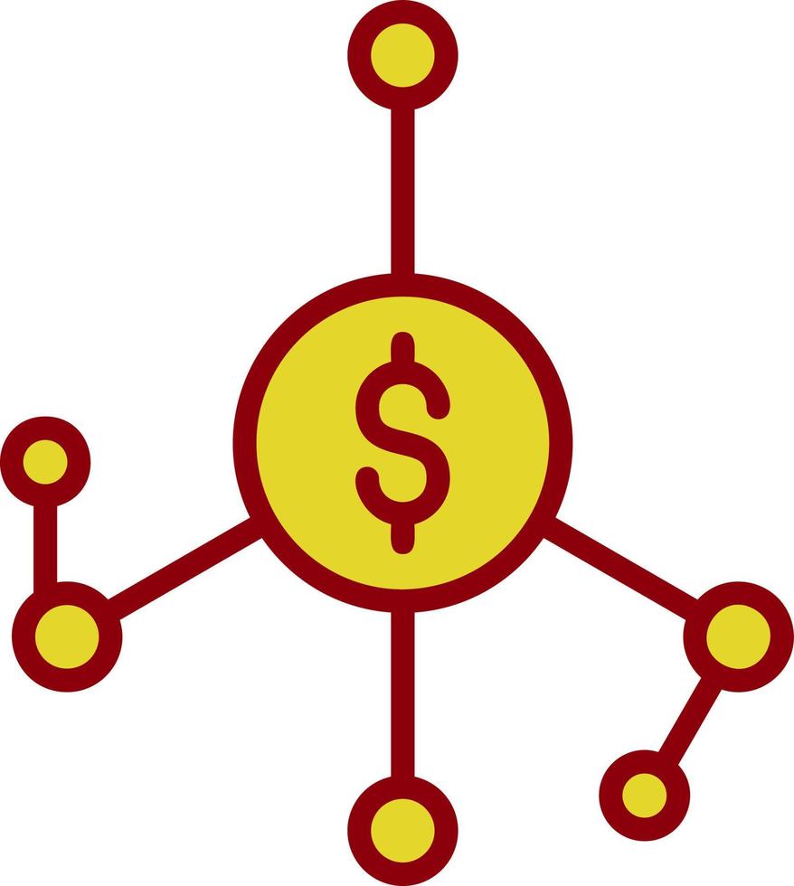 diseño de icono de vector de red de dinero