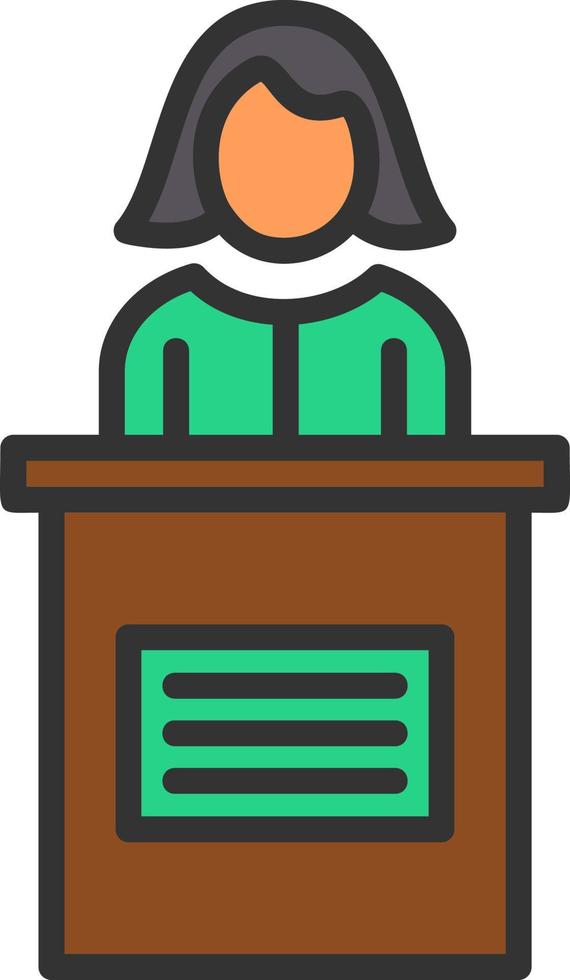 Candidate Female Vector Icon Design