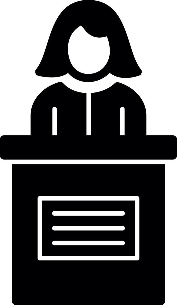Candidate Female Vector Icon Design