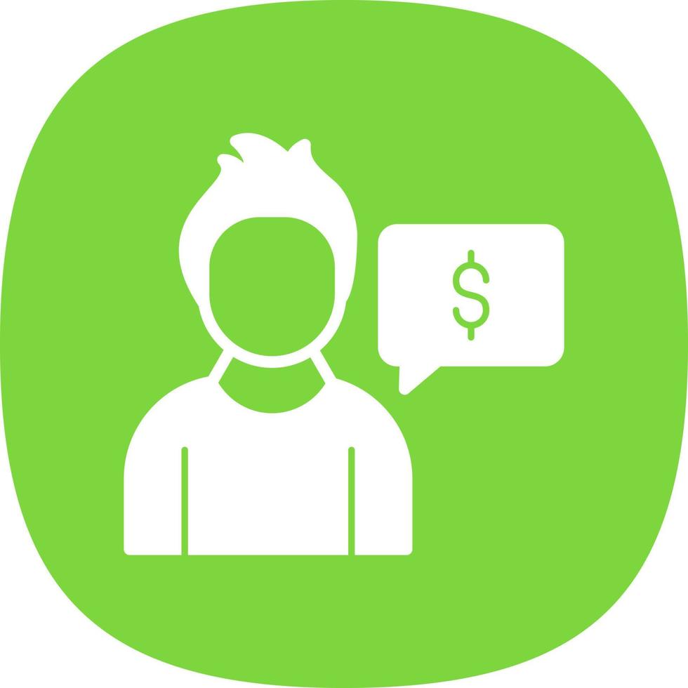 Male Financial Advisor Vector Icon Design