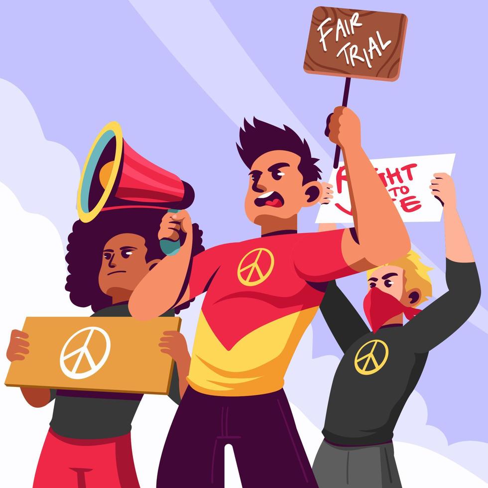 Peace Civil Rights Public Service Activism vector