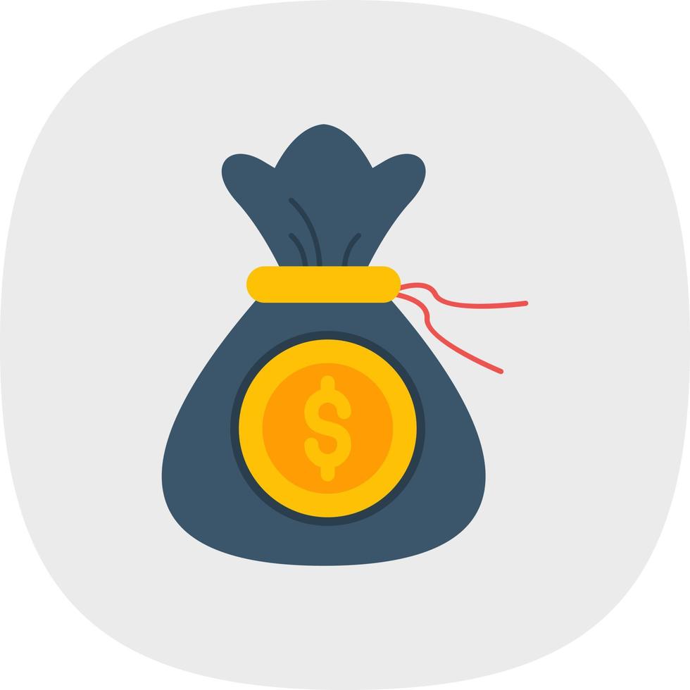 Money Bag Vector Icon Design