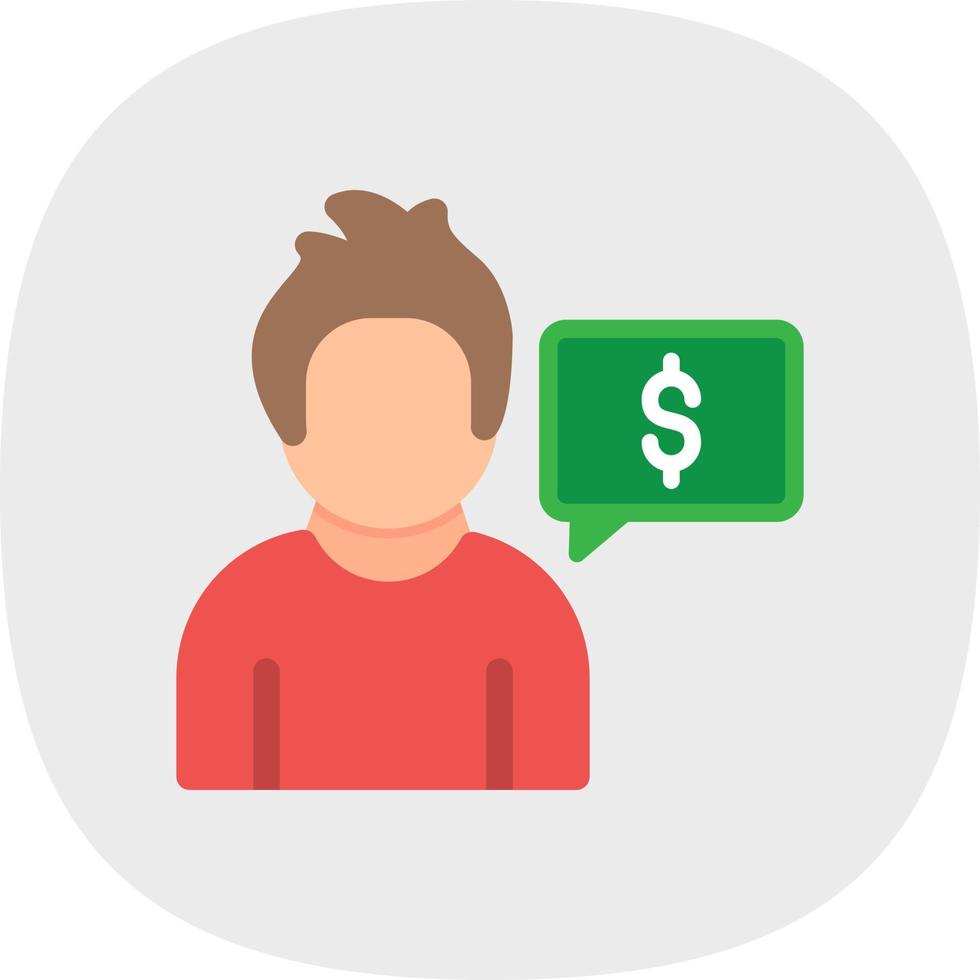 Male Financial Advisor Vector Icon Design