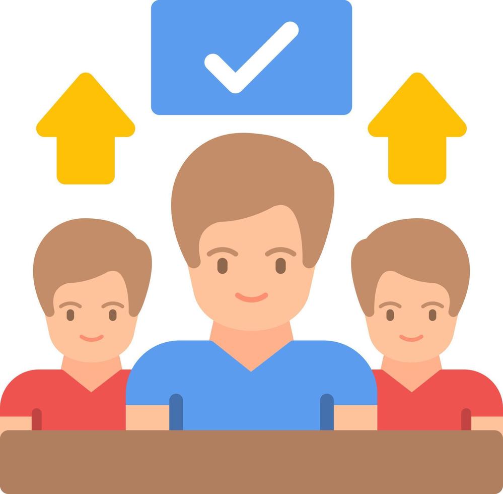 Motivated Team Vector Icon Design