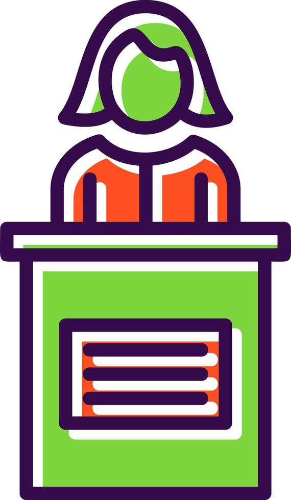 Candidate Female Vector Icon Design