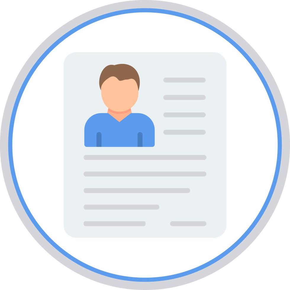 Bad Resume CV Vector Icon Design