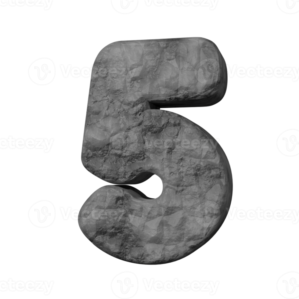 stone text effect number 5. 3d render png