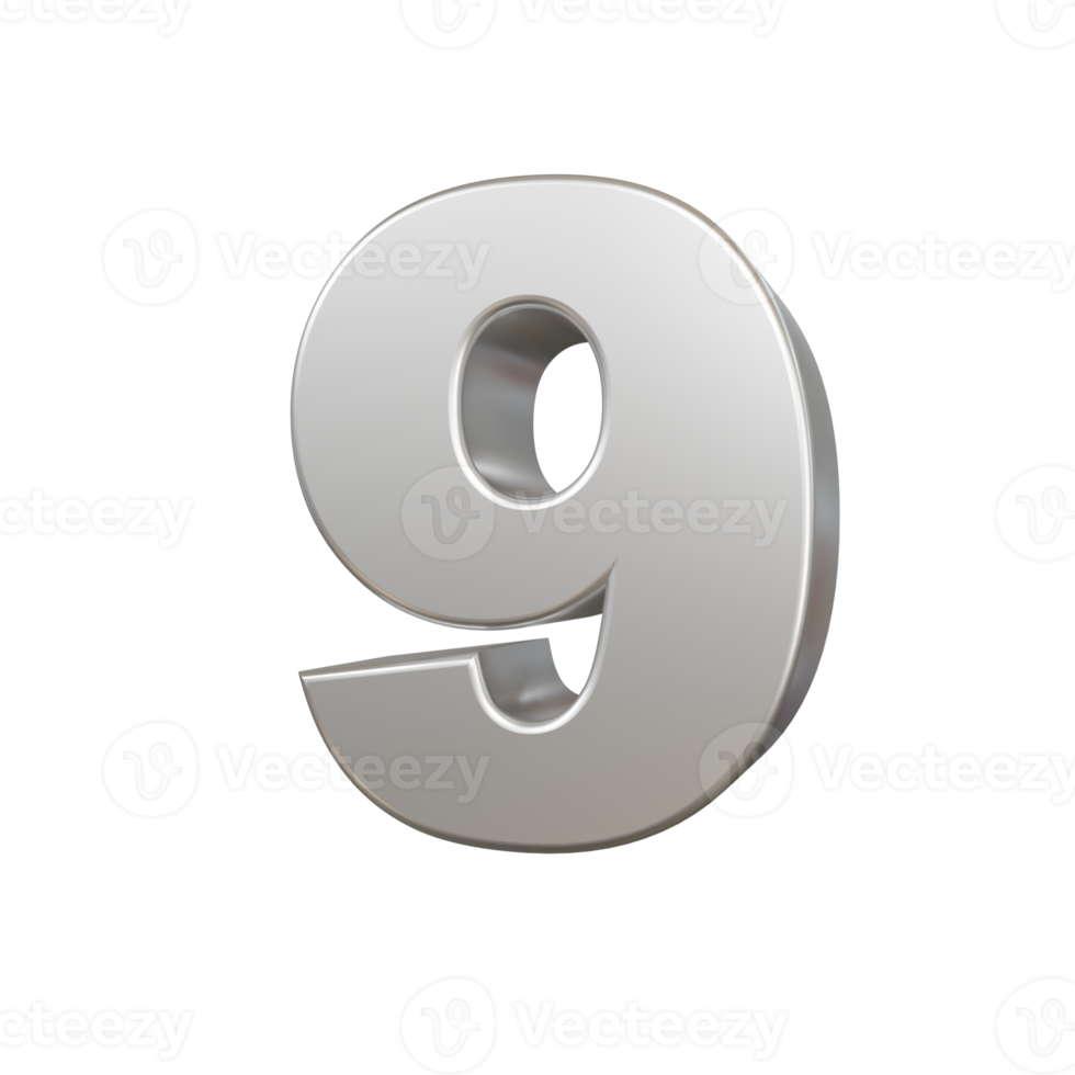 steeltext effect number 9. 3d render png