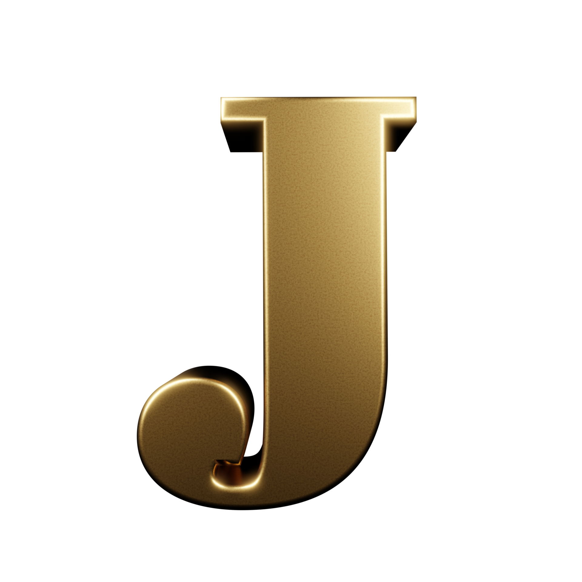 luxury text effect letter J. 3d render 16325821 PNG