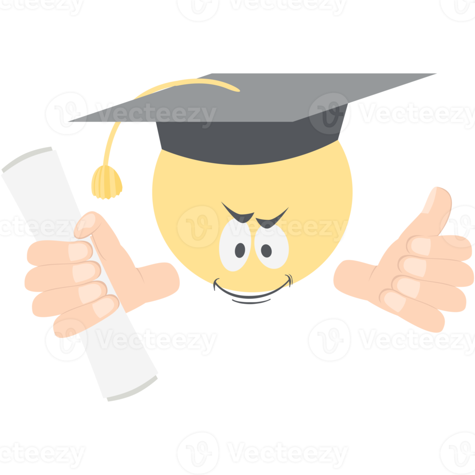 graduation head emoticon face expression collection png