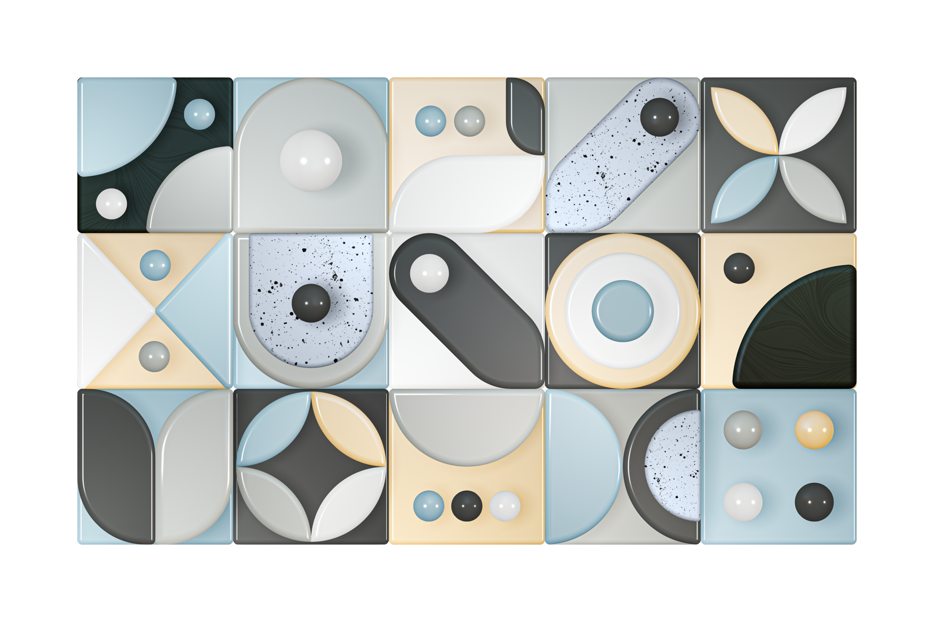 Free Abstract mosaic transparent object in geometric style. 3d