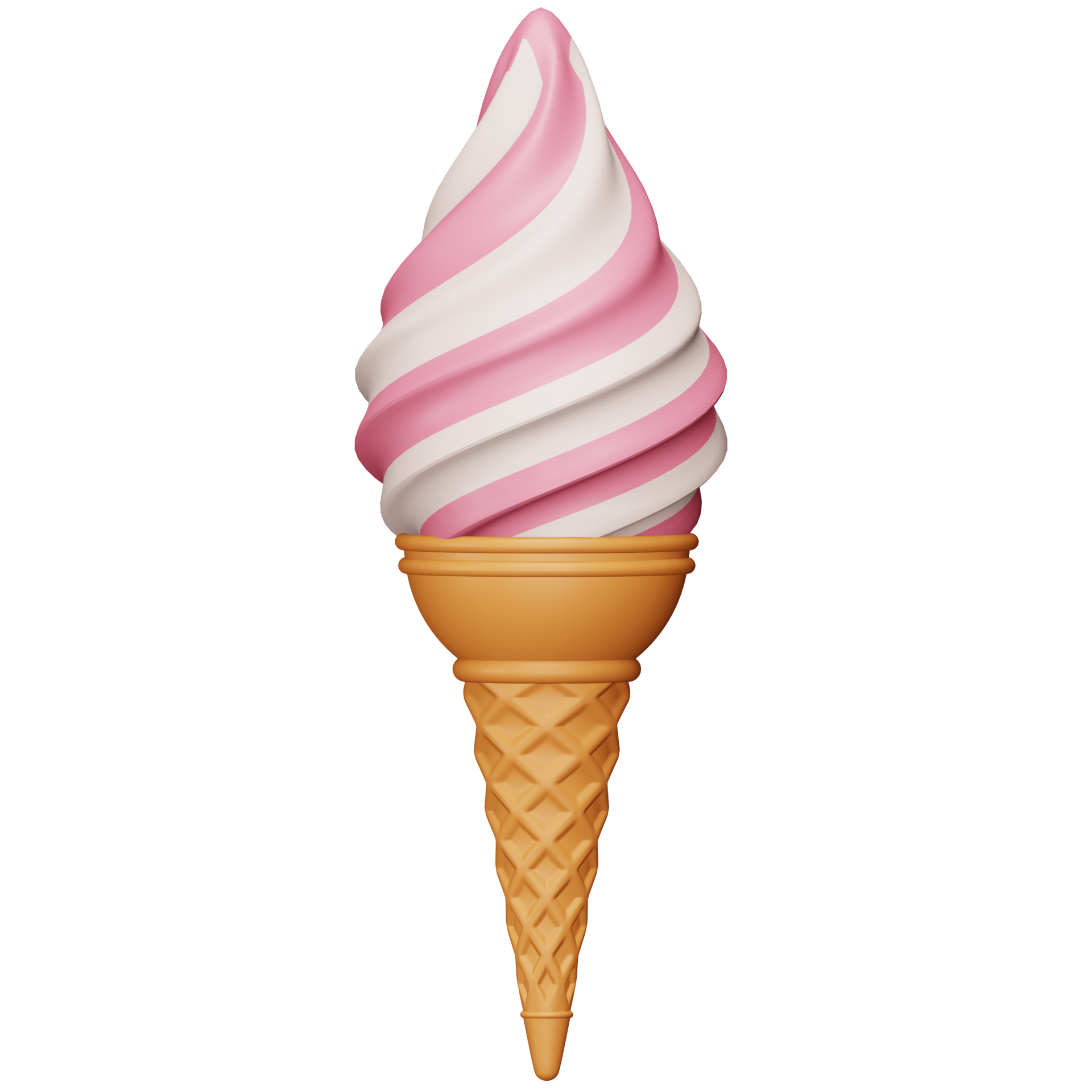 Ice cream cone 3d rendering isometric icon. 16326163 PNG