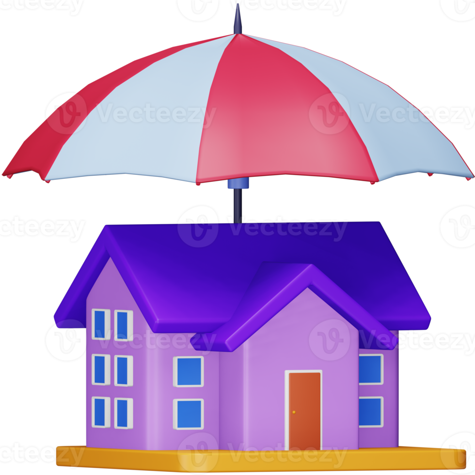 Home insurance 3d rendering isometric icon. png