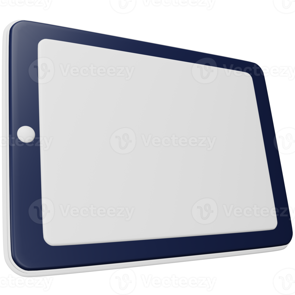 Tablet 3d rendering isometric icon. png