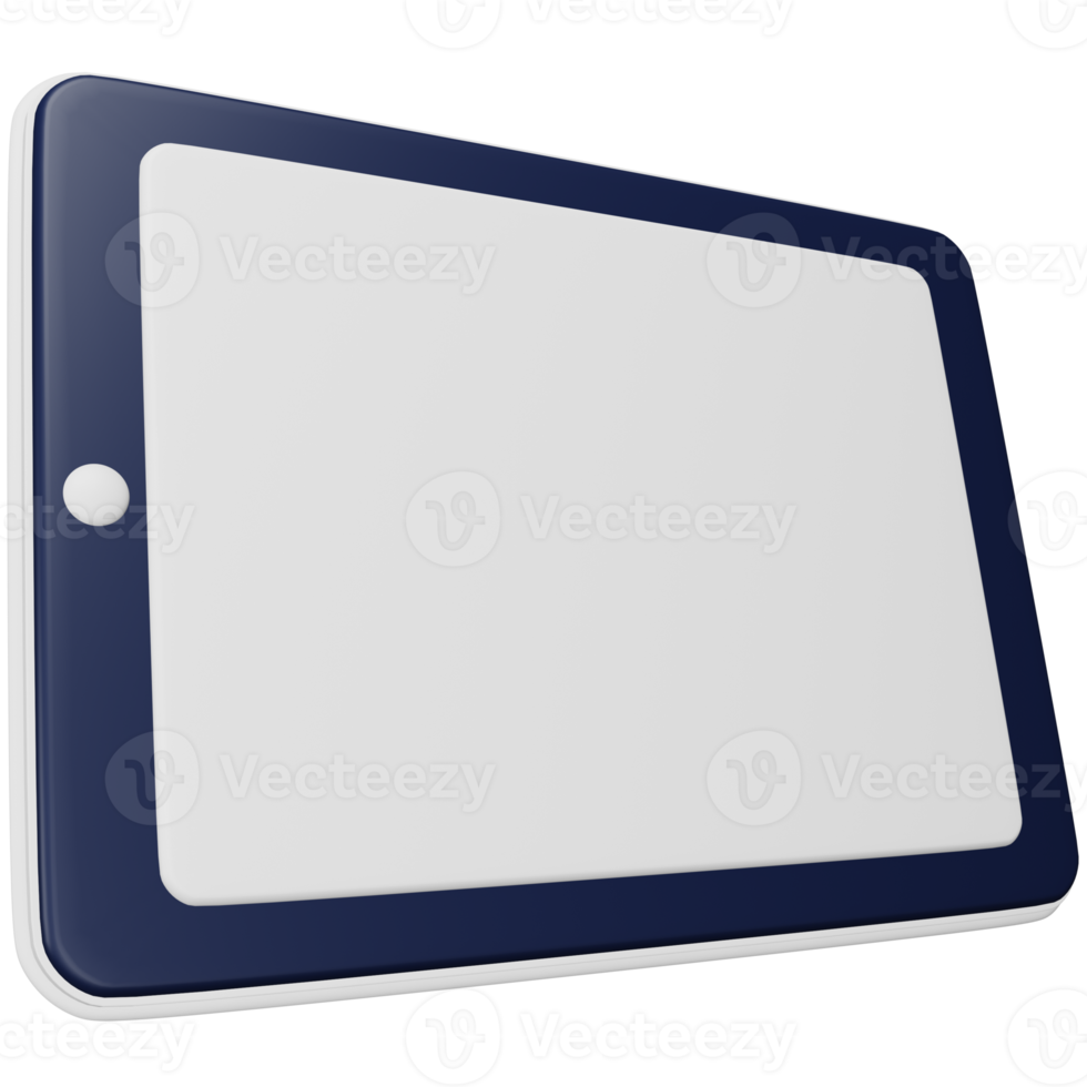 Tablet 3D-Rendering isometrisches Symbol. png