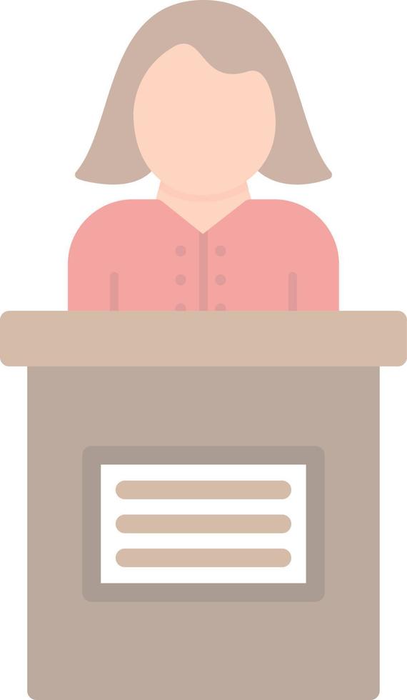 Candidate Female Vector Icon Design