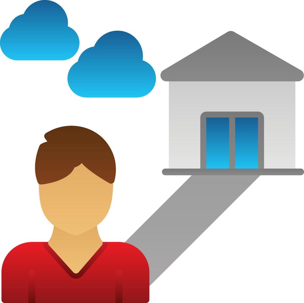Loneliness Vector Icon Design