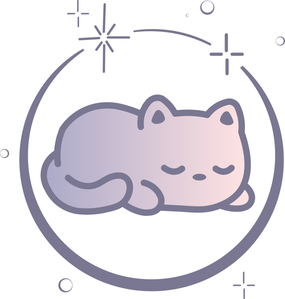 Cute Cat Kitten Kitty in Space Galaxy png