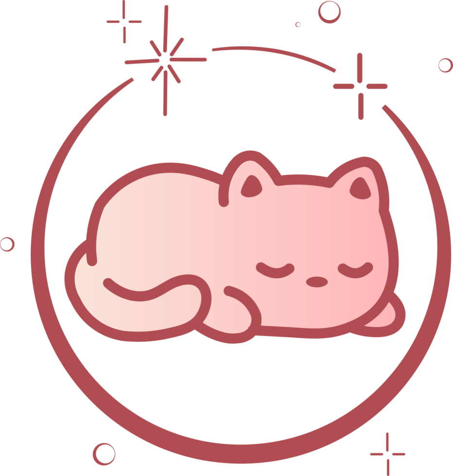 Cute Cat Kitten Kitty in Space Galaxy png