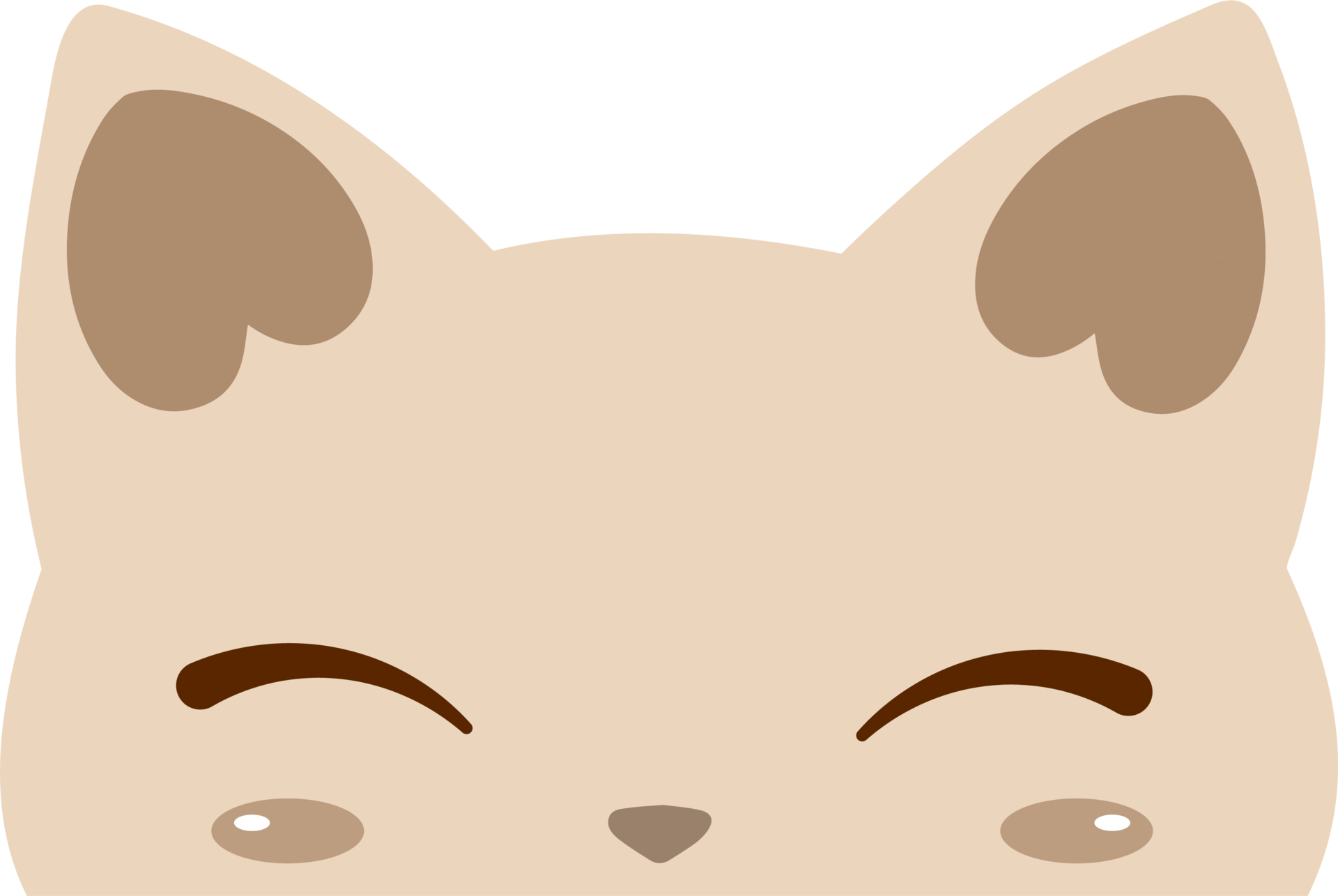 Colorful Cute Heart Cat Peeking PNG 16326367 PNG